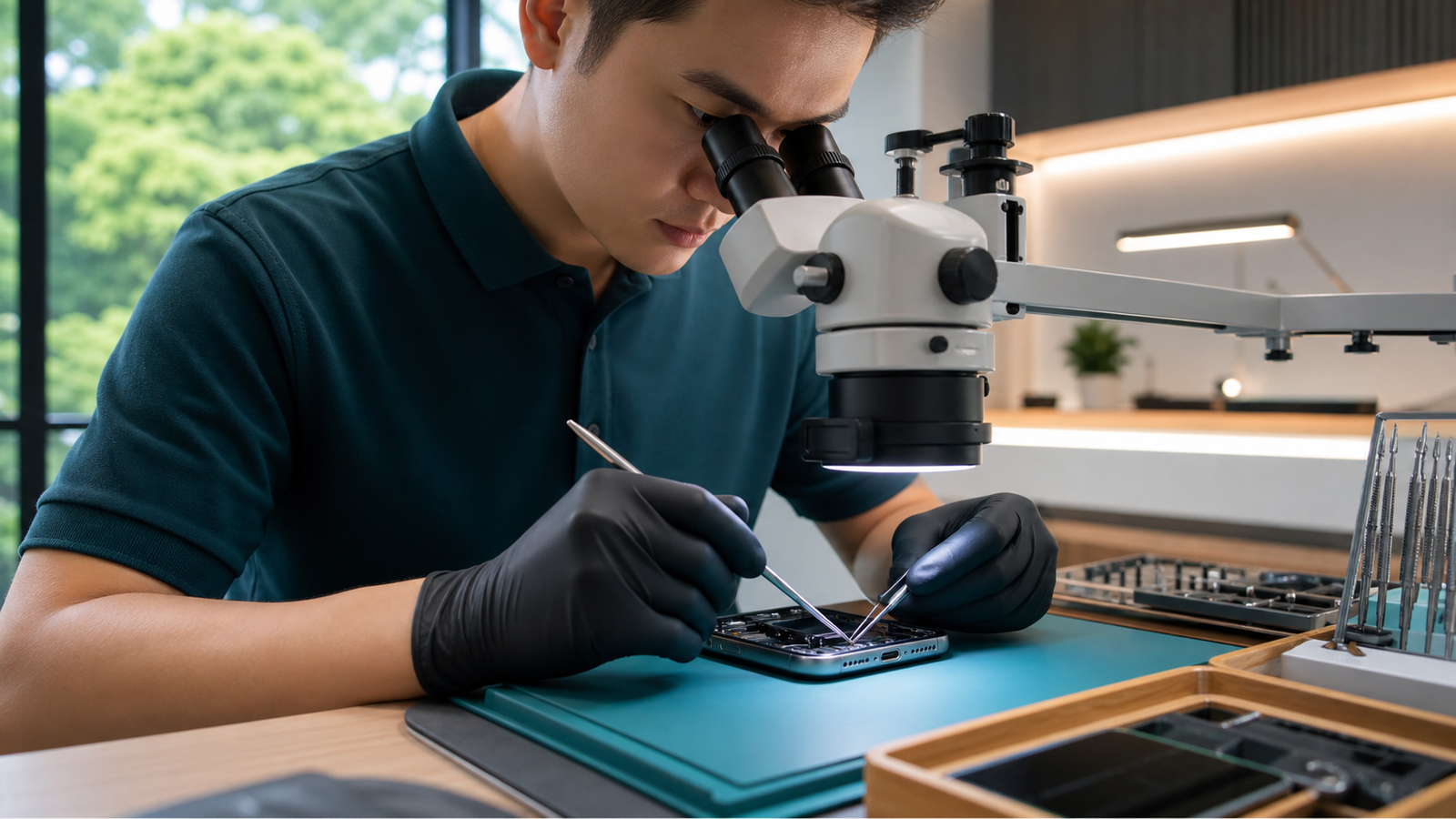 Diagnosis komponen smartphone di Fone District – Smartphone Repair Bukit Jelutong
