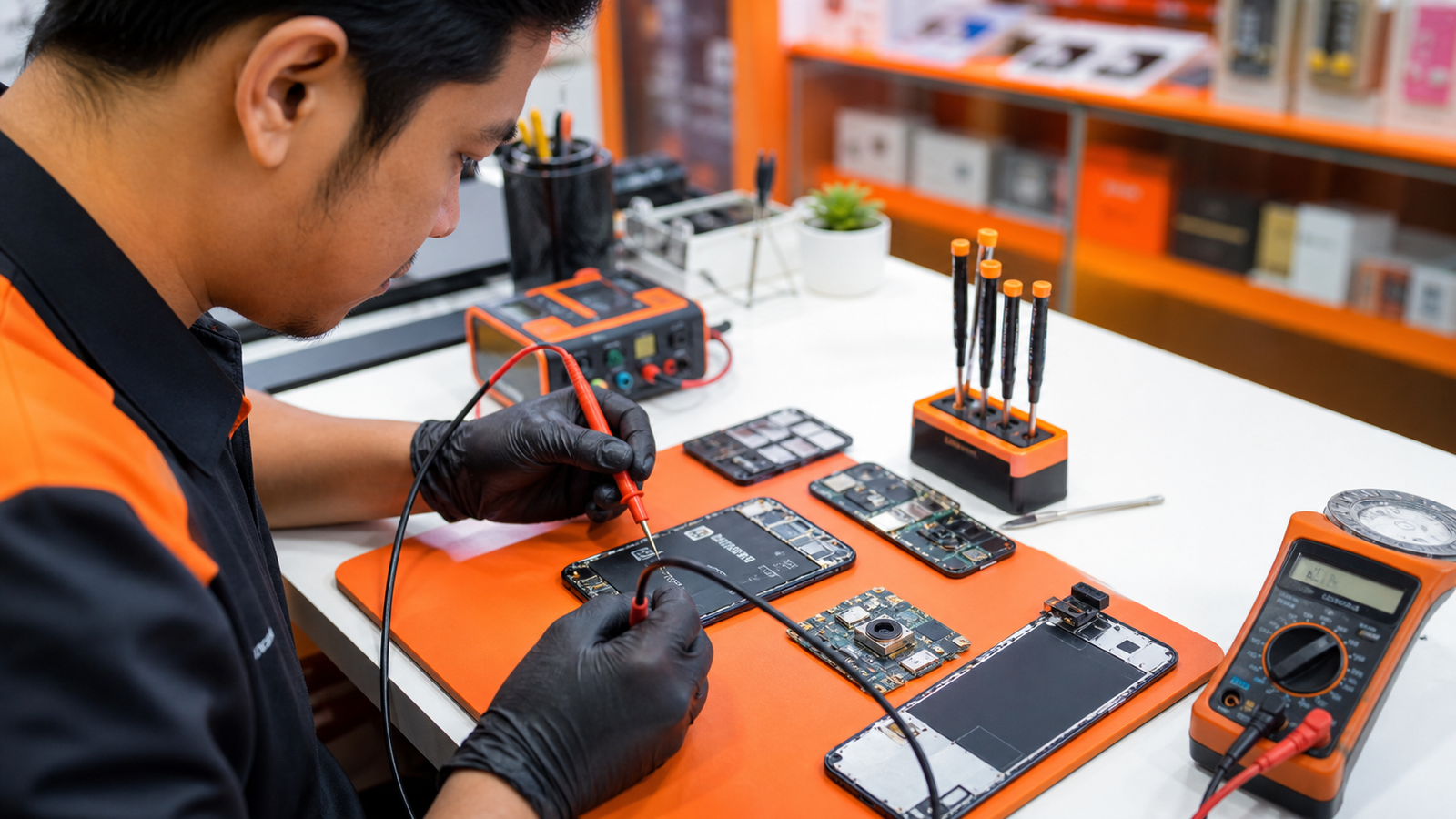 Pemeriksaan dalaman phone di Gila Gadgets Shah Alam, Shah Alam
