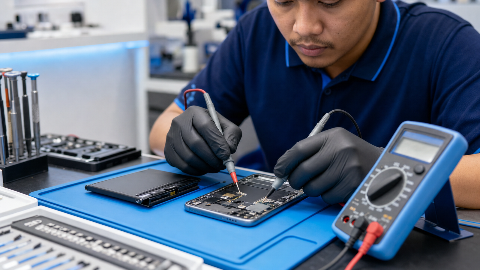 Diagnosis komponen smartphone di MRFIX Puncak Alam
