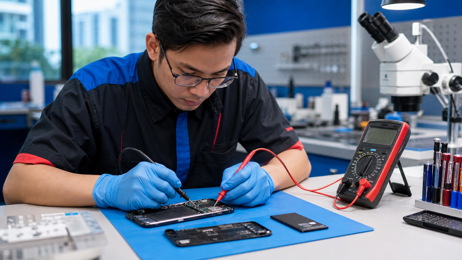 Diagnosis komponen smartphone di MRFIX Shah Alam
