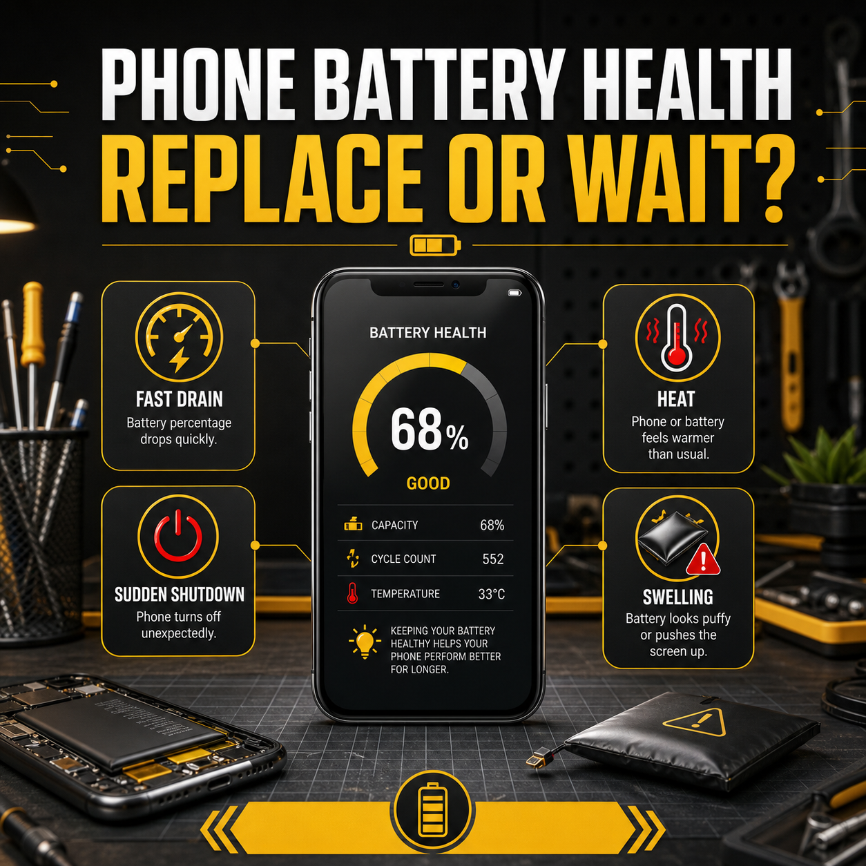 Panduan kesihatan bateri telefon bila perlu ganti di Malaysia